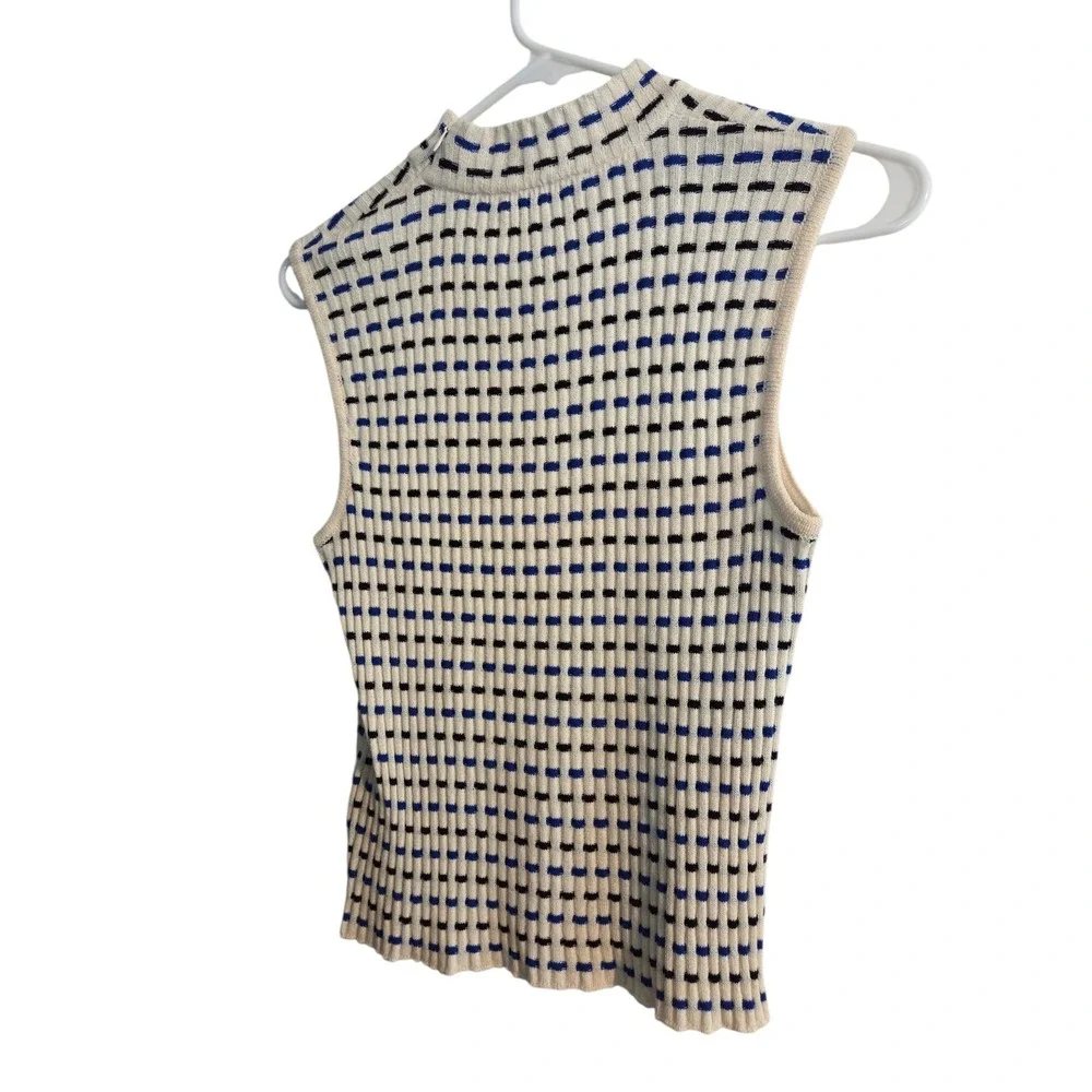 ST JOHN Sweater Womens Size S Multicolor Sleeveless Knit Tank Top - Picture 3 of 4